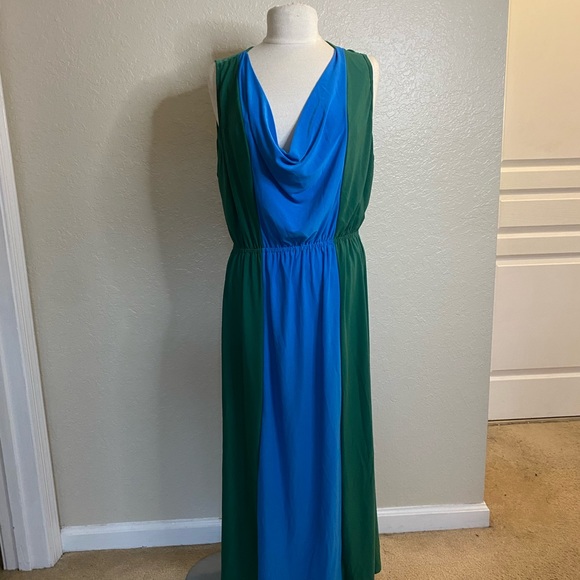 Jon & Anna Color-block Cowl Neck Maxi Dress - Women’s Plus Size 1X - NWT - Picture 7 of 14